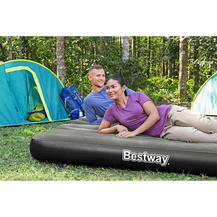 Bestway Надуваемо въздушно легло 3 в 1 черно и сиво 188x99x25 cm