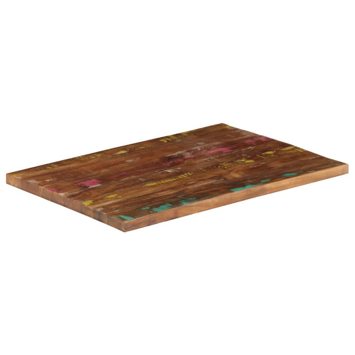 Table Top 80x70x3.8 cm Rectangular Solid Wood Reclaimed