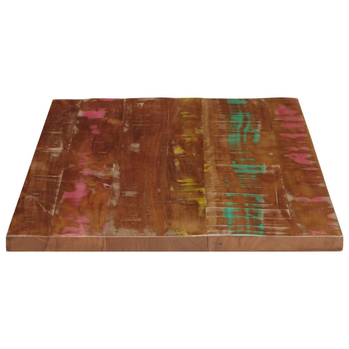 Table Top 80x70x3.8 cm Rectangular Solid Wood Reclaimed