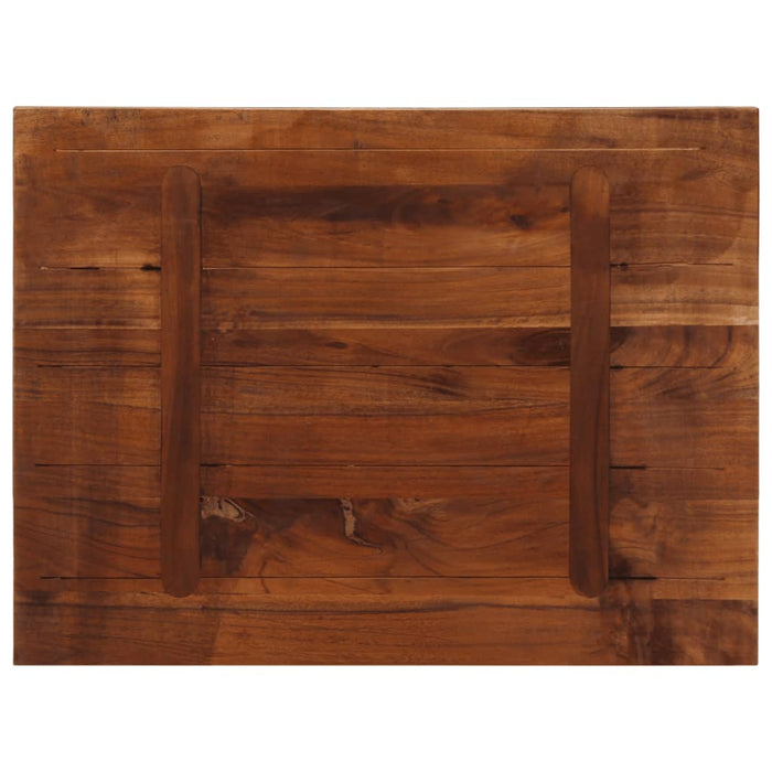 Table Top 80x70x3.8 cm Rectangular Solid Wood Reclaimed