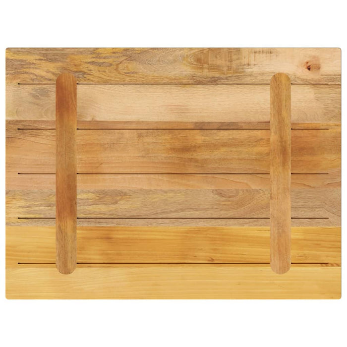 Table Top 80x70x2.5 cm Rectangular Solid Wood Rough Mango