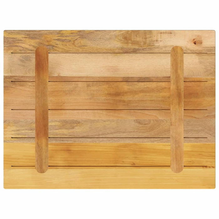 Table Top 70x60x3.8 cm Rectangular Solid Wood Rough Mango