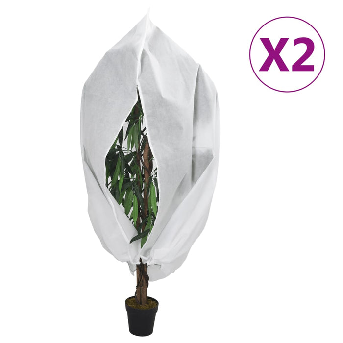 Plant Fleece Covers with Zip 2 pcs 70 g/m² 3.14x2.5 m