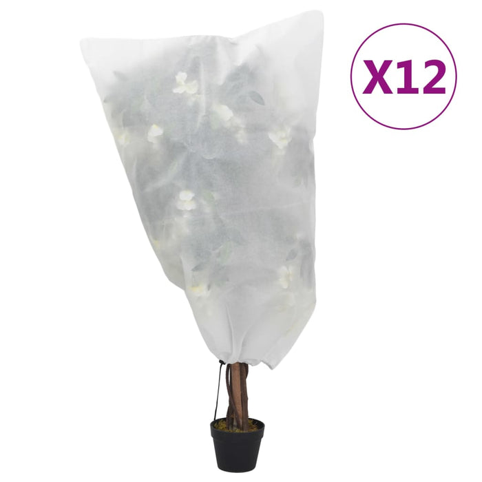 Plant Fleece Covers with Drawstring 12 pcs 70 g/m² 0.8x1 m