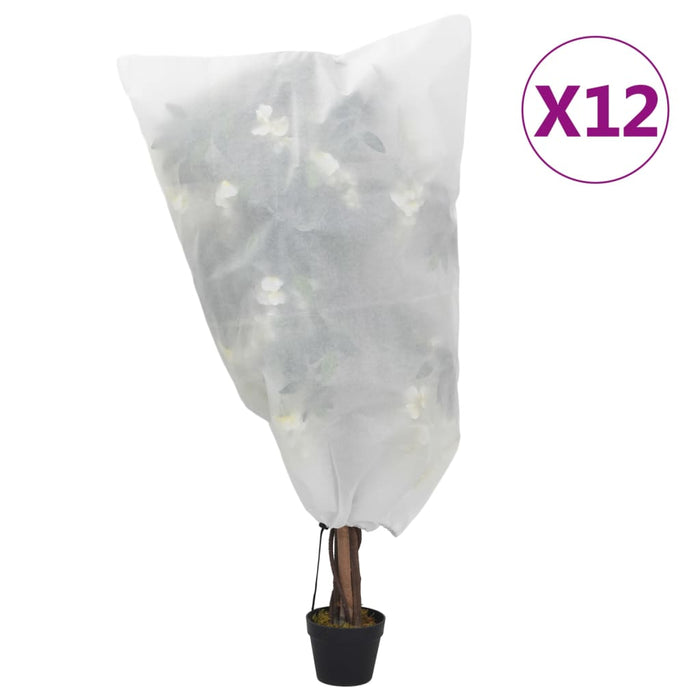 Plant Fleece Covers with Drawstring 12 pcs 70 g/m² 0.8x1.2 m