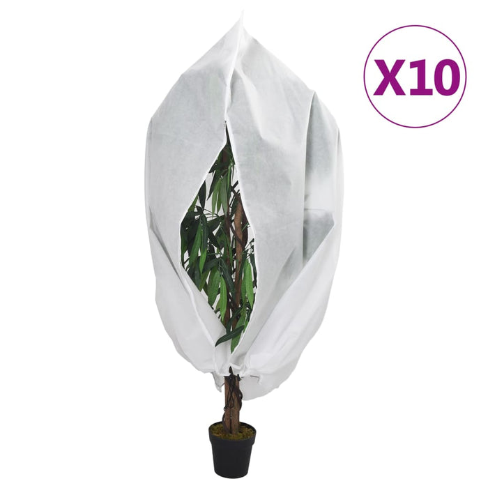 Plant Fleece Covers with Zip 10 pcs 70 g/m² 1x1.55 m