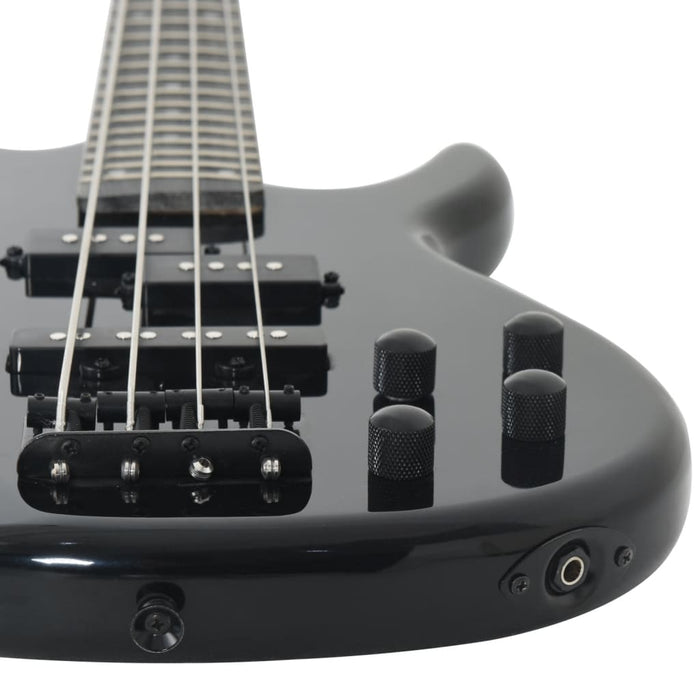 Electric Bass Guitar for Beginner with Bag Black 4/4 46"