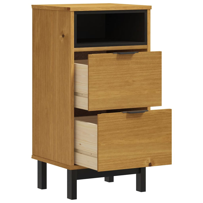 Bedside Cabinet "FLAM" 40x35x80 cm Solid Wood Pine