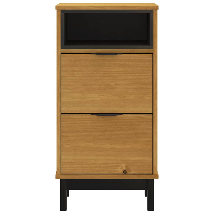 Bedside Cabinet "FLAM" 40x35x80 cm Solid Wood Pine