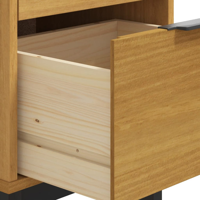 Bedside Cabinet "FLAM" 40x35x80 cm Solid Wood Pine