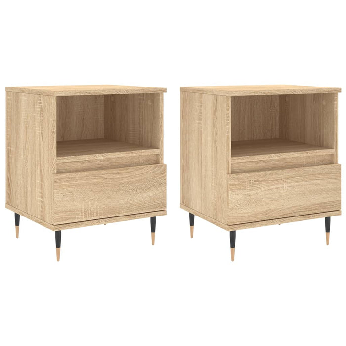 Bedside Cabinets 2 pcs Sonoma Oak 40x35x50 cm Engineered Wood