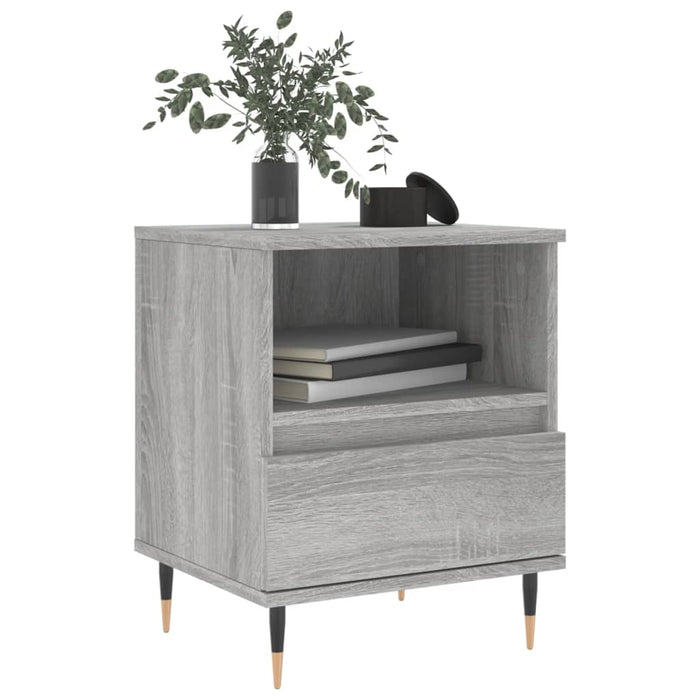 Bedside Cabinet Grey Sonoma 40x35x50 cm Engineered Wood