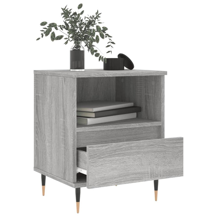 Bedside Cabinet Grey Sonoma 40x35x50 cm Engineered Wood