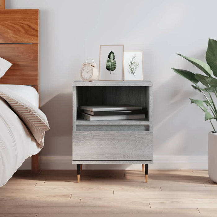 Bedside Cabinet Grey Sonoma 40x35x50 cm Engineered Wood