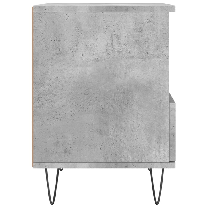 Bedside Cabinet Concrete Grey 40x35x50 cm Engineered Wood