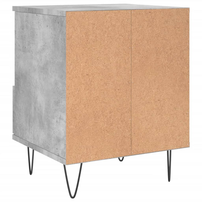 Bedside Cabinet Concrete Grey 40x35x50 cm Engineered Wood