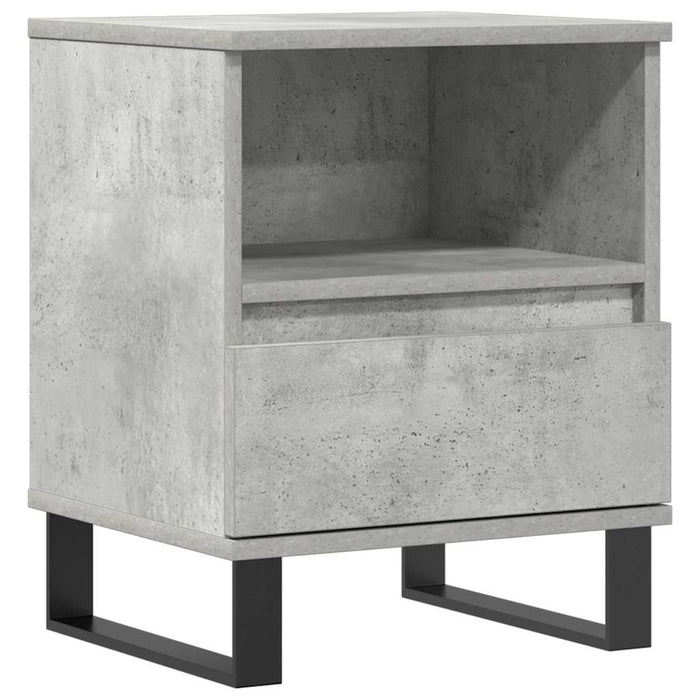 Bedside Cabinet Concrete Grey 40x35x50 cm Engineered Wood