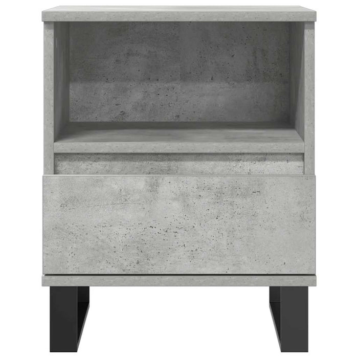 Bedside Cabinet Concrete Grey 40x35x50 cm Engineered Wood