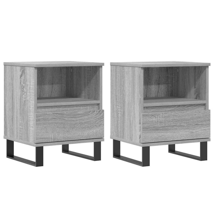 Bedside Cabinets 2 pcs Grey Sonoma 40x35x50 cm Engineered Wood