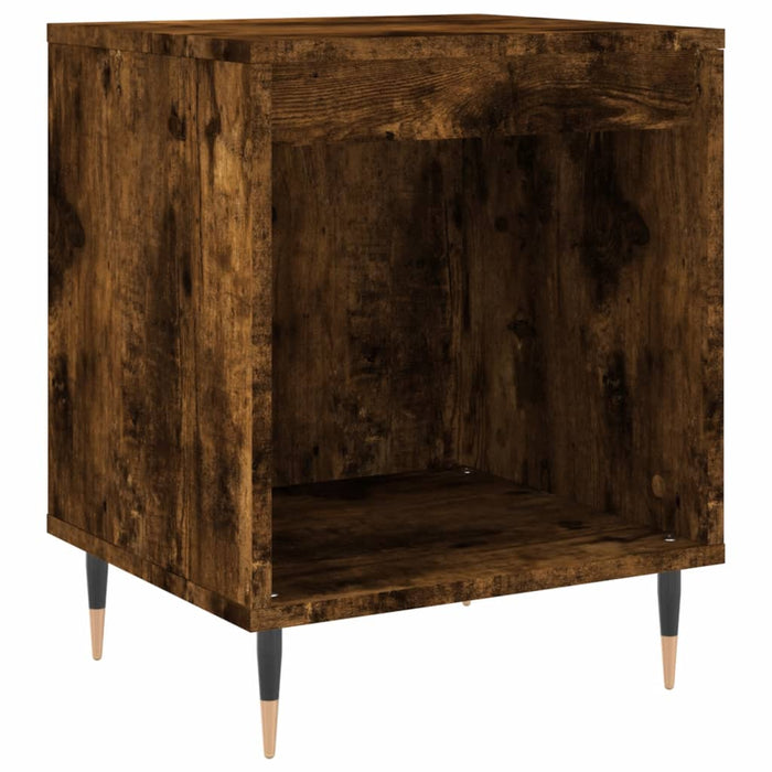 Bedside Cabinet Smoked Oak 40x35x50 cm Engineered Wood