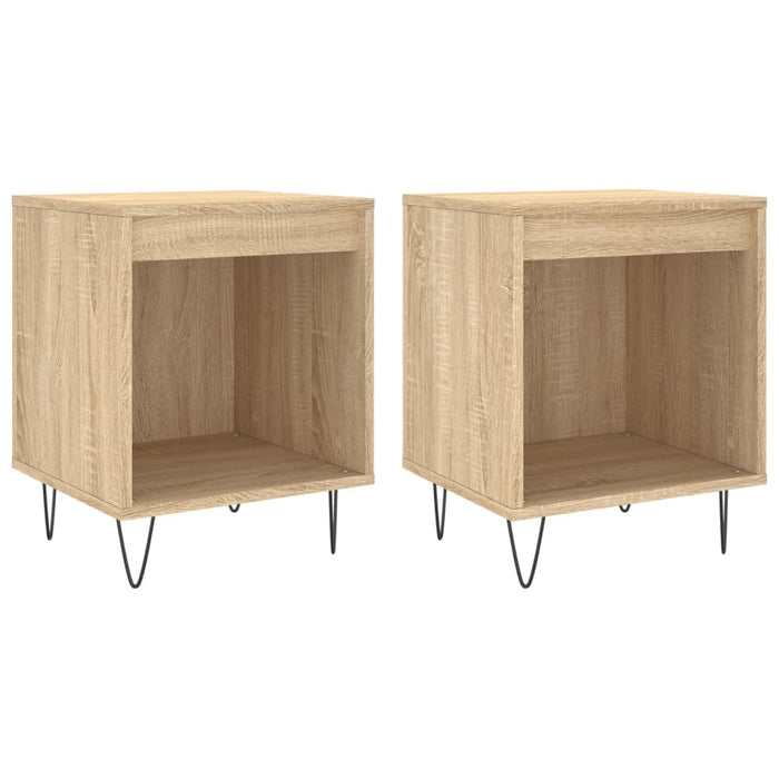 Bedside Cabinets 2 pcs Sonoma Oak 40x35x50 cm Engineered Wood