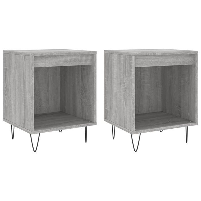 Bedside Cabinets 2 pcs Grey Sonoma 40x35x50 cm Engineered Wood