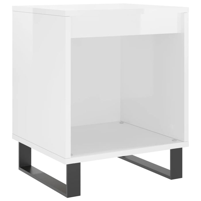 Bedside Cabinets 2 pcs High Gloss White 40x35x50 cm Engineered Wood