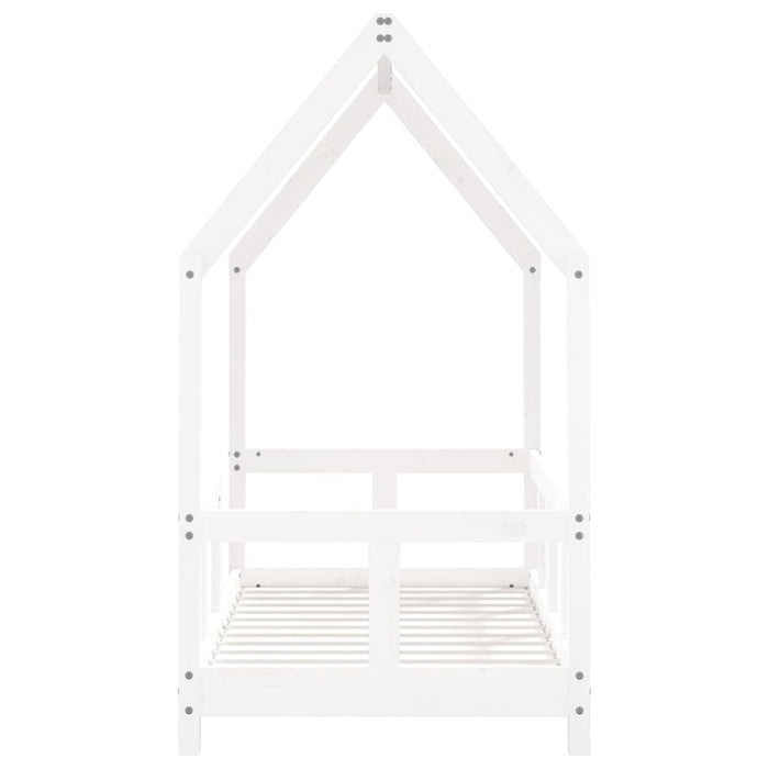 Kids Bed Frame White 70x140 cm Solid Wood Pine