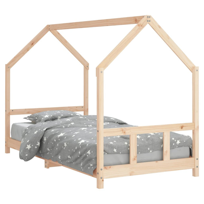 Kids Bed Frame 90x190 cm Solid Wood Pine