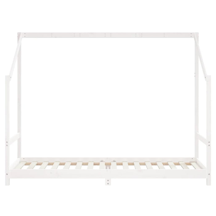 Kids Bed Frame White 2x(80x200) cm Solid Wood Pine