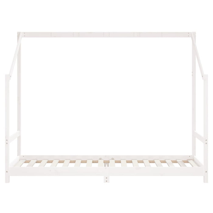 Kids Bed Frame White 2x(90x200) cm Solid Wood Pine