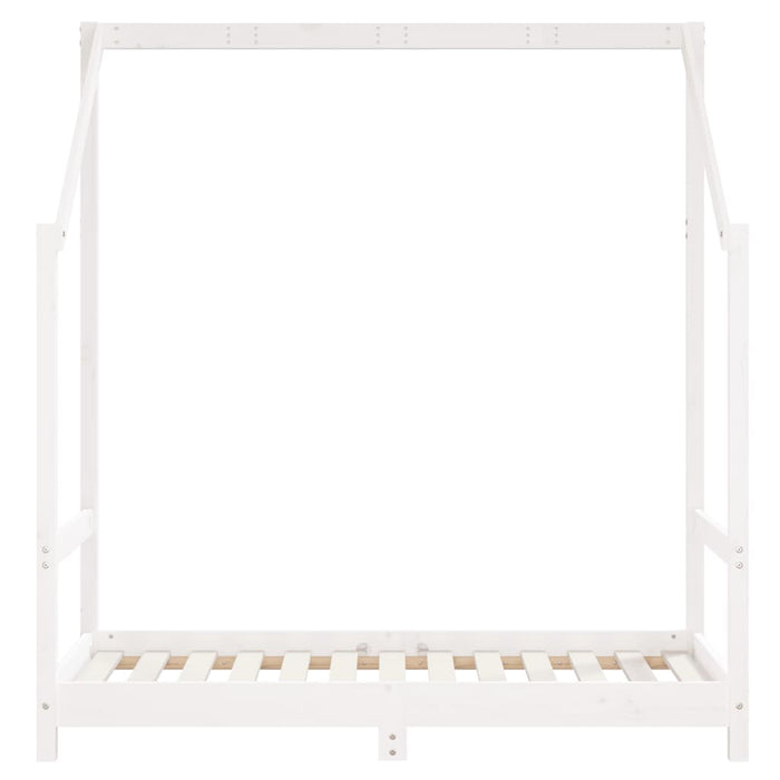 Kids Bed Frame White 2x(70x140) cm Solid Wood Pine