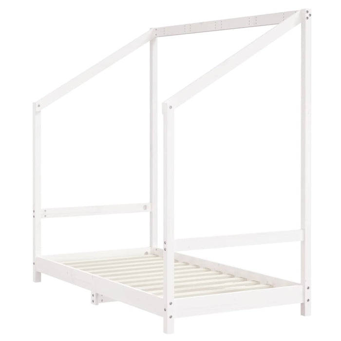 Kids Bed Frame White 2x(80x160) cm Solid Wood Pine