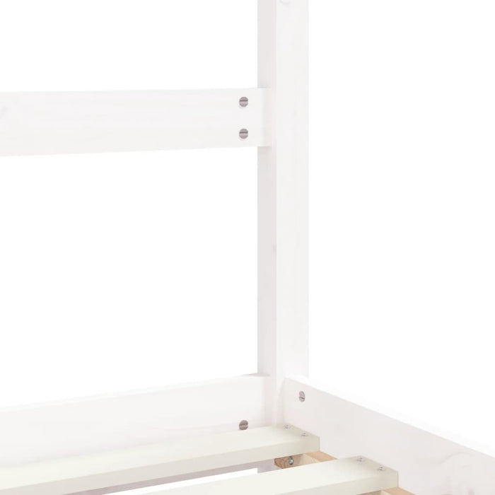 Kids Bed Frame White 2x(80x160) cm Solid Wood Pine