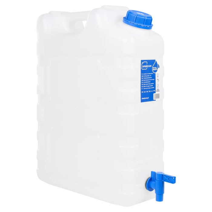 Recipient de apă cu robinet din plastic transparent 20 l