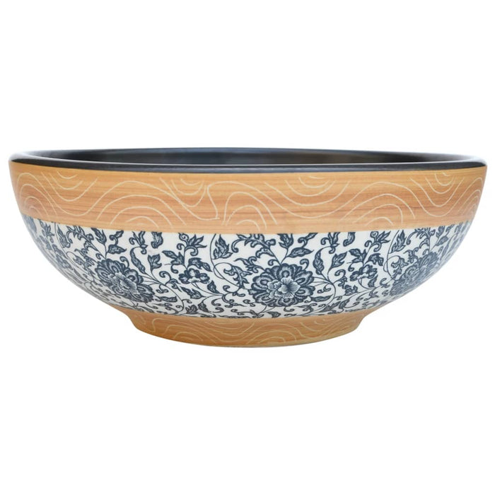 Countertop Basin Multicolour Round Φ41x14 cm Ceramic