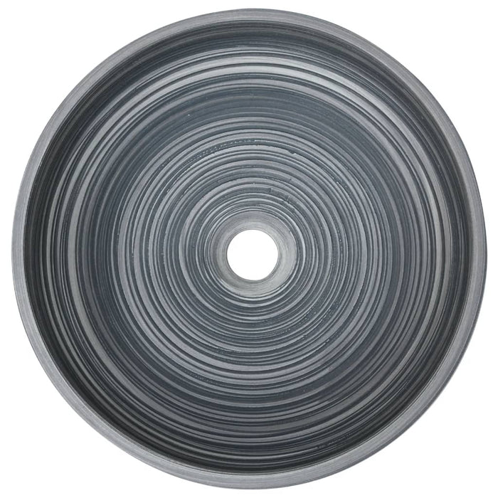 Countertop Basin Grey Round Φ41x14 cm Ceramic