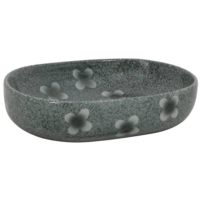 Countertop Basin Blue Oval 59x40x14 cm Ceramic