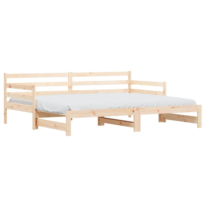 Daybed with Trundle without Mattress 90x200 cm Solid Wood