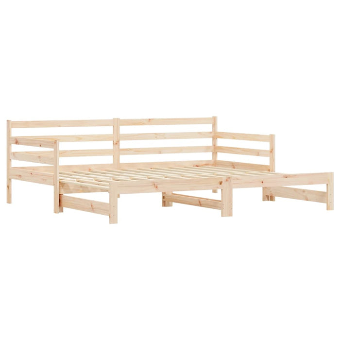 Daybed with Trundle without Mattress 90x200 cm Solid Wood