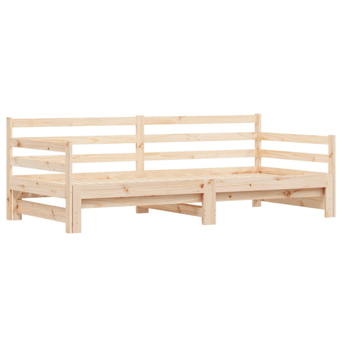 Daybed with Trundle without Mattress 90x200 cm Solid Wood