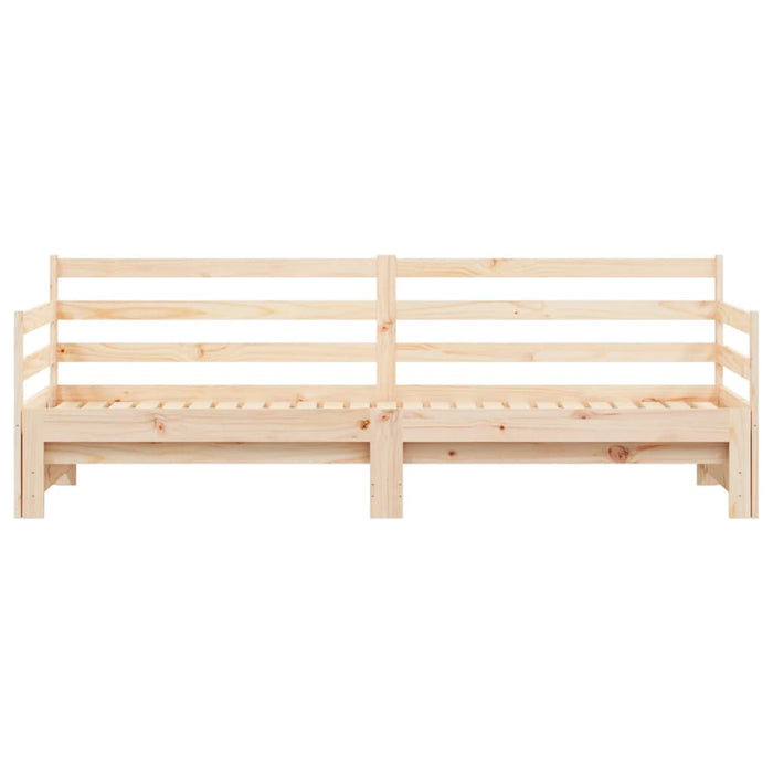 Daybed with Trundle without Mattress 90x200 cm Solid Wood