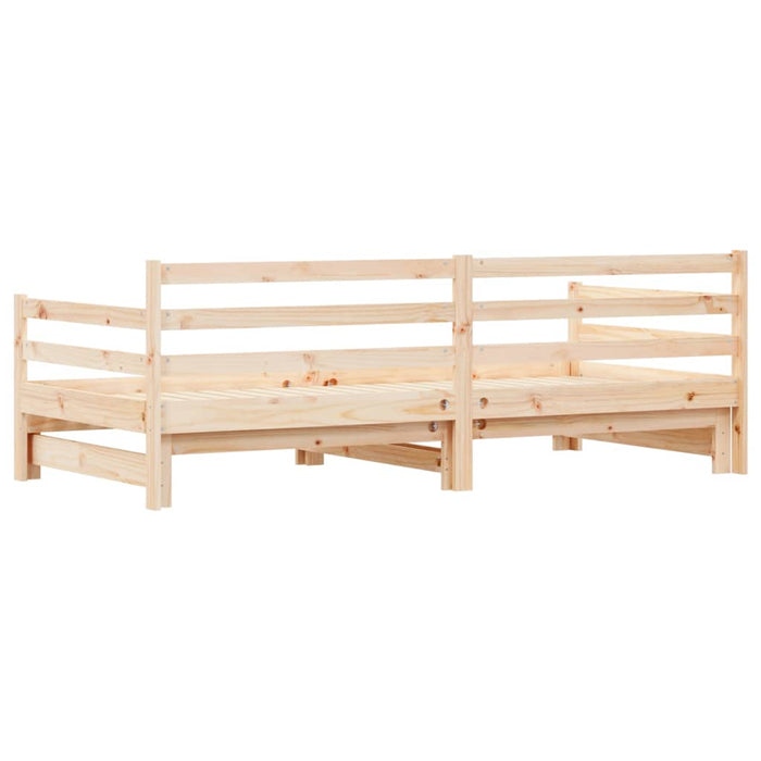 Daybed with Trundle without Mattress 90x200 cm Solid Wood