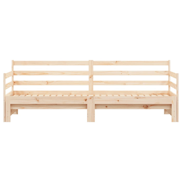 Daybed with Trundle without Mattress 80x200 cm Solid Wood