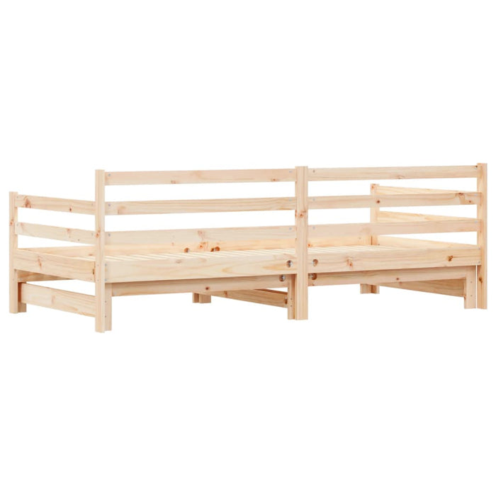 Daybed with Trundle without Mattress 80x200 cm Solid Wood