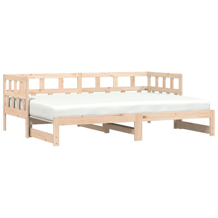 Daybed with Trundle without Mattress 80x200 cm Solid Wood