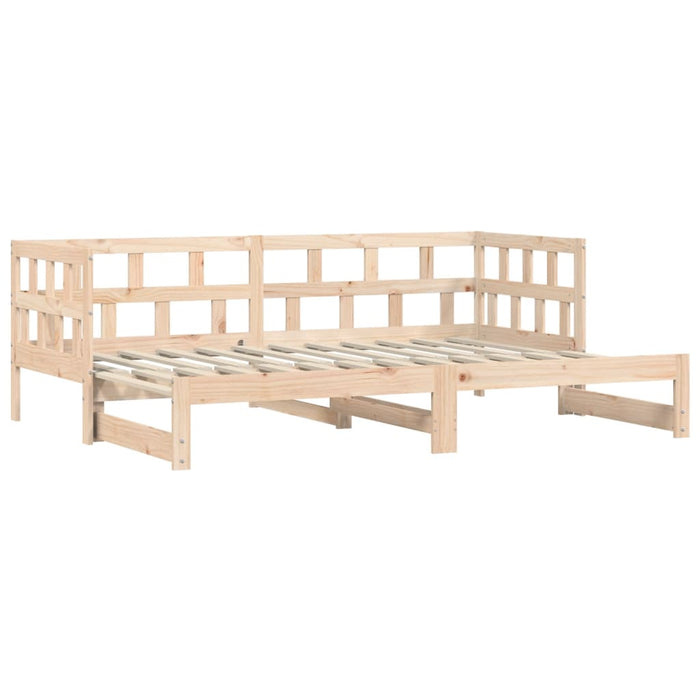 Daybed with Trundle without Mattress 80x200 cm Solid Wood