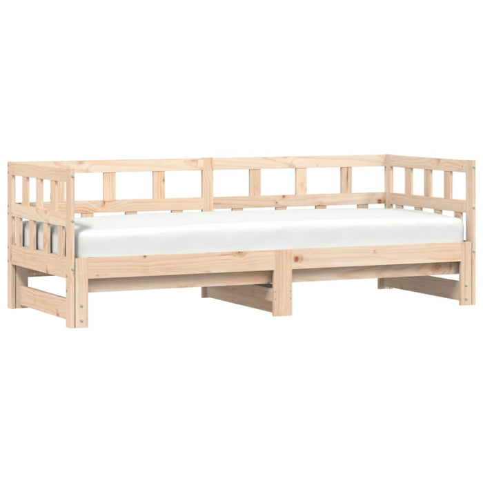 Daybed with Trundle without Mattress 80x200 cm Solid Wood