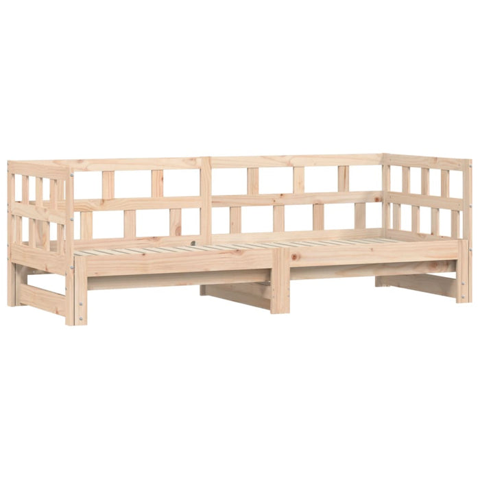 Daybed with Trundle without Mattress 80x200 cm Solid Wood