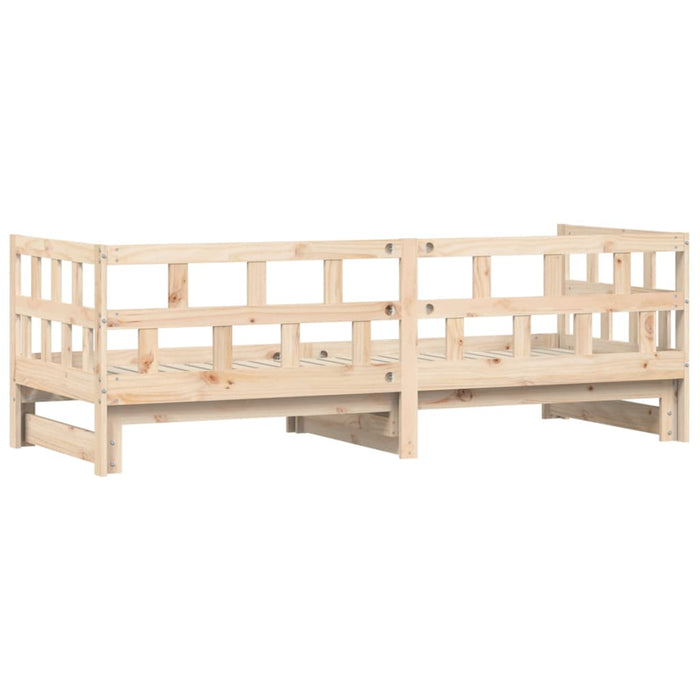 Daybed with Trundle without Mattress 80x200 cm Solid Wood